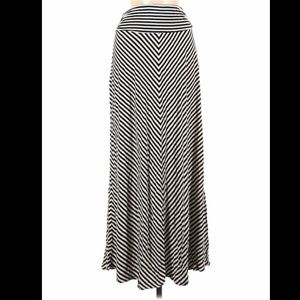 Medina | black and white striped maxi skirt
